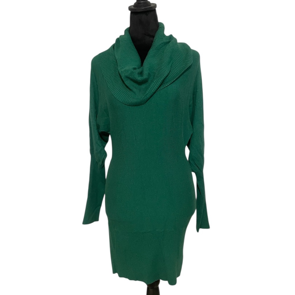 Arden B Emerald Green Cowl Neck Sweater,Sweater Dress, Medium - Picture 6 of 6